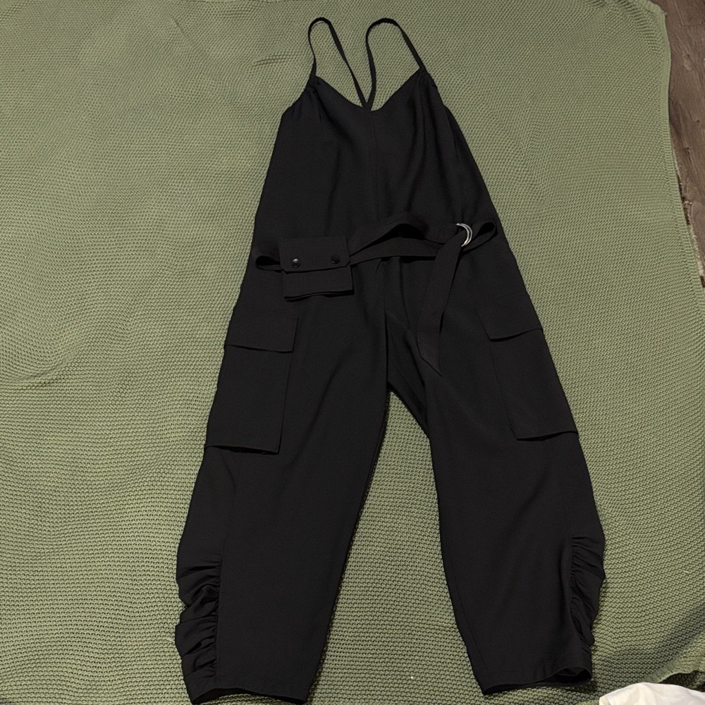 Tibi Black Strappy Jumpsuit